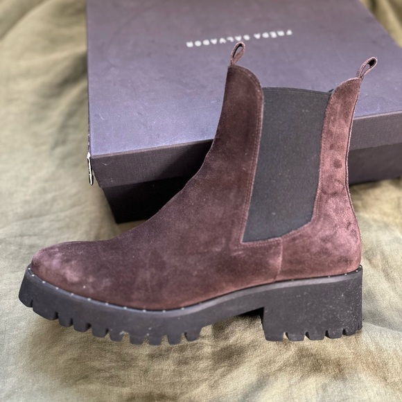 Freda Salvador Dark Brown Ankle Booties - Picture 3 of 7